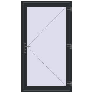 Купити Внутрішні двері 1110x2000 мм Altest RAL 9017 Traffic black з двох сторін