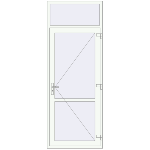 Купити Внутрішні двері 950x2520 мм REHAU Т94/60 Білий (RAL 9016) з двох сторін
