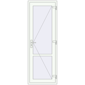 Купити Внутрішні двері 750x2150 мм Altest RAL 9017 Traffic black ззовні