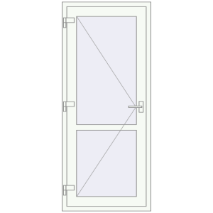 Купити Внутрішні двері 800x1880 мм REHAU Т94/60 Білий (RAL 9016) з двох сторін