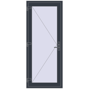 Купити Внутрішні двері 900x2100 мм REHAU Т94/60 ANTHRACITE_GREY_STRUKTURAL з двох сторін