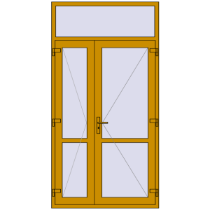 Купити Внутрішні двері 1300x2500 мм Altest RAL 1005 Honey yellow з двох сторін