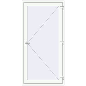 Купити Внутрішні двері 1070x2070 мм REHAU Z74/60 Білий (RAL 9016) з двох сторін