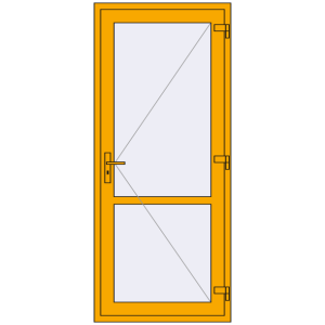 Купити Внутрішні двері 900x2100 мм Altest RAL 1003 Signal yellow з двох сторін