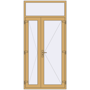 Купити Внутрішні двері 1200x2500 мм Altest RAL 1002 Sand yellow з двох сторін