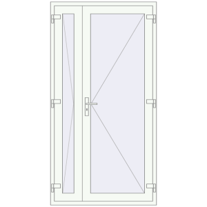 Купити Внутрішні двері 1160x2220 мм REHAU Z74/60 Білий (RAL 9016) з двох сторін