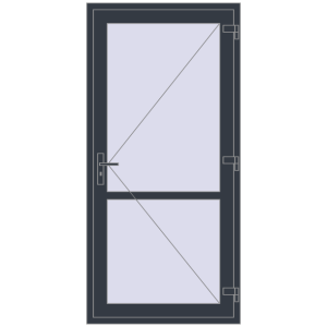 Купити Внутрішні двері 980x2050 мм REHAU Т94/60 ANTHRACITE_GREY_STRUKTURAL з двох сторін