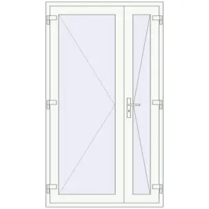 Купити Внутрішні двері 1200x2100 мм REHAU Т94/60 Білий (RAL 9016) з двох сторін