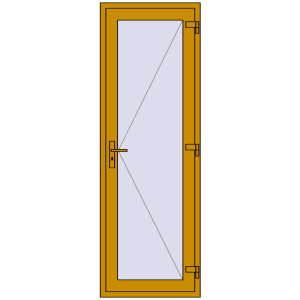 Купити Внутрішні двері 750x2200 мм Altest RAL 1005 Honey yellow з двох сторін