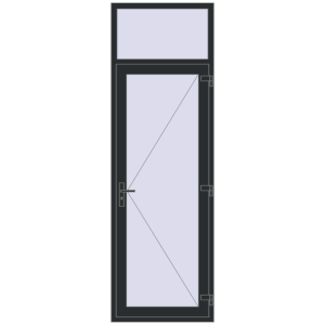 Купити Внутрішні двері 870x2700 мм Altest RAL 9017 Traffic black з двох сторін