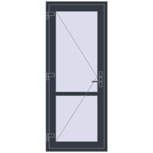 Купити Внутрішні двері 800x1950 мм REHAU Z74/60 ANTHRACITE_GREY_STRUKTURAL з двох сторін
