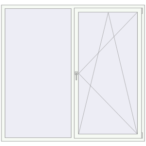 Купити Вікна 2000x1900 мм REHAU Brillant-Design Білий (RAL 9016) з двох сторін