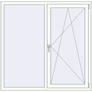 Купити Вікна 1460x1430 мм REHAU Euro 60 Білий (RAL 9016) з двох сторін