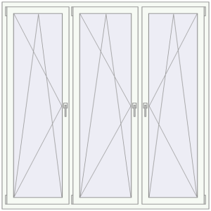 Купити Вікна 1800x1800 мм REHAU Euro 60 Білий (RAL 9016) з двох сторін