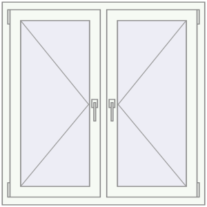 Купити Вікна 1100x1100 мм REHAU Euro 60 Білий (RAL 9016) з двох сторін
