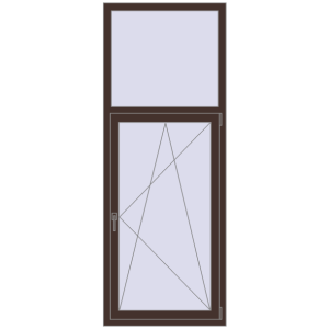 Купити Вікна 800x2100 мм Altest Pony 375 RAL 8017 Chocolate brown з двох сторін