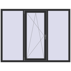 Купити Вікна 1830x1400 мм REHAU SYNEGO MD ANTHRACITE_GREY_GLATT з двох сторін