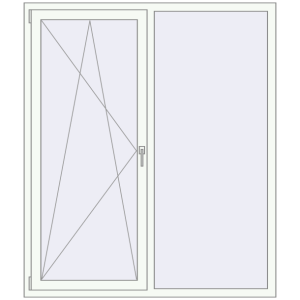 Купити Вікна 1500x1750 мм REHAU Euro 70 Білий (RAL 9016) з двох сторін