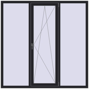 Купити Вікна 1800x1800 мм REHAU Euro 60 BLACK_ULTI-MATT з двох сторін