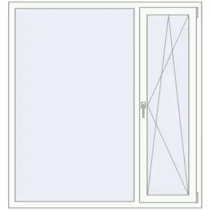 Купити Вікна 1500x1600 мм REHAU Euro 60 Білий (RAL 9016) з двох сторін