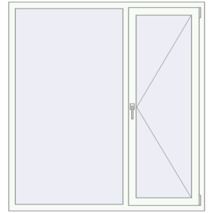 Купити Вікна 1500x1600 мм REHAU Euro 70 Білий (RAL 9016) з двох сторін