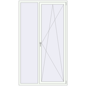Купити Вікна 1360x2370 мм REHAU Euro 70 Білий (RAL 9016) з двох сторін