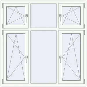 Купити Вікна 1500x1500 мм REHAU Euro 60 Білий (RAL 9016) з двох сторін