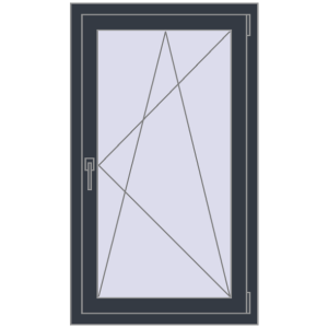 Купити Вікна 700x1200 мм REHAU Euro 70 ANTHRACITE_GREY_STRUKTURAL з двох сторін