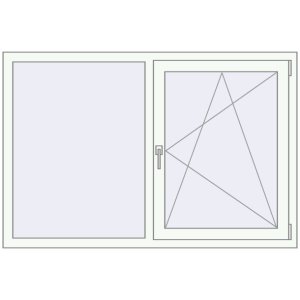 Купити Вікна 1500x1000 мм REHAU Euro 70 Білий (RAL 9016) з двох сторін