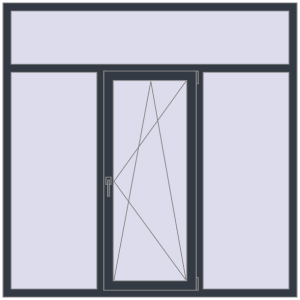 Купити Вікна 1800x1800 мм REHAU Euro 70 ANTHRACITE_GREY_STRUKTURAL з двох сторін