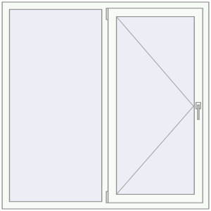 Купити Вікна 1420x1420 мм REHAU Euro 60 Білий (RAL 9016) з двох сторін