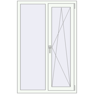 Купити Вікна 1000x1450 мм REHAU Euro 60 Білий (RAL 9016) з двох сторін