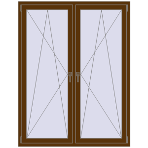 Купити Вікна 1350x1750 мм REHAU SYNEGO MD WALNUT з двох сторін