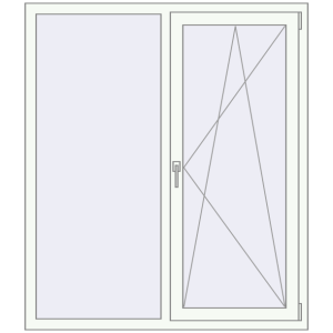 Купити Вікна 1300x1500 мм REHAU Euro 60 Білий (RAL 9016) з двох сторін