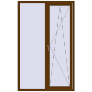 Купити Вікна 1200x1900 мм REHAU Euro 70 WALNUT з двох сторін