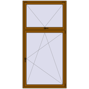Купити Вікна 1200x2400 мм REHAU Euro 70 GOLDEN OAK з двох сторін