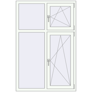 Купити Вікна 1100x1650 мм REHAU Brillant-Design Білий (RAL 9016) з двох сторін