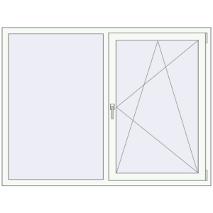 Купити Вікна 1650x1250 мм REHAU Euro 60 Білий (RAL 9016) з двох сторін