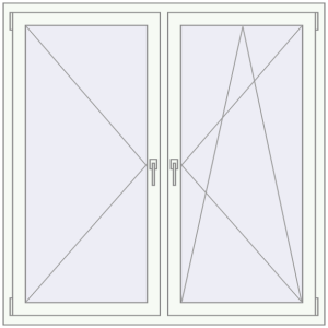 Купити Вікна 1450x1450 мм REHAU Euro 60 Білий (RAL 9016) з двох сторін