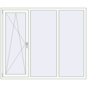 Купити Вікна 1800x1500 мм REHAU Euro 70 Білий (RAL 9016) з двох сторін