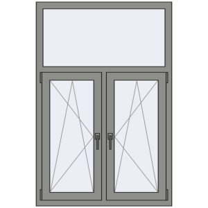 Купити Вікна 1000x1500 мм Altest Pony 375 RAL 9007 Grey aluminium з двох сторін
