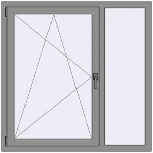 Купити Вікна 1200x1200 мм Altest Pony 375 RAL 9007 Grey aluminium з двох сторін