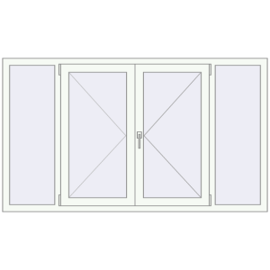 Металопластикове вікно 1900x1100 мм Тристулкове (комплектація: За замовчуванням). Вид зсередини Купити Вікна 1900x1100 мм REHAU Euro 60 Білий (RAL 9016) з двох сторін