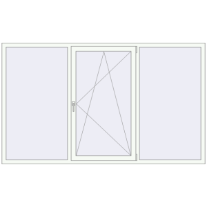 Купити Вікна 2450x1460 мм REHAU Euro 70 ANTHRACITE_GREY_STRUKTURAL ззовні