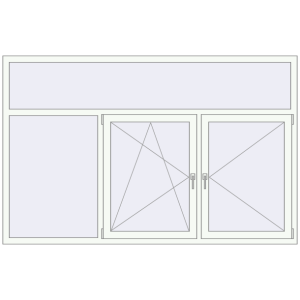 Купити Вікна 2300x1470 мм REHAU Euro 60 Білий (RAL 9016) з двох сторін