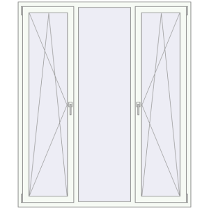 Купити Вікна 1600x1900 мм REHAU Euro 70 Білий (RAL 9016) з двох сторін