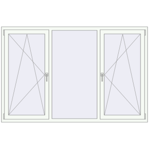 Купити Вікна 2070x1350 мм REHAU Euro 60 Білий (RAL 9016) з двох сторін