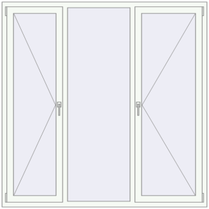 Купити Вікна 1800x1800 мм REHAU Brillant-Design Білий (RAL 9016) з двох сторін