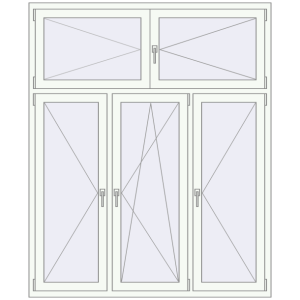 Купити Вікна 1620x1970 мм REHAU Euro 60 Білий (RAL 9016) з двох сторін