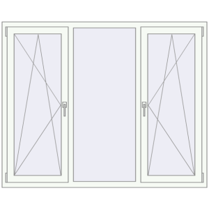 Купити Вікна 1700x1400 мм REHAU Euro 70 Білий (RAL 9016) з двох сторін